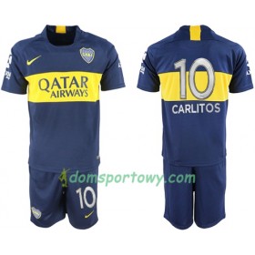 Koszulka Boca Juniors Carlitos 10 Dziecięcy Domowe Koszulki Piłkarskie 2018-2019 Krótki Rękaw